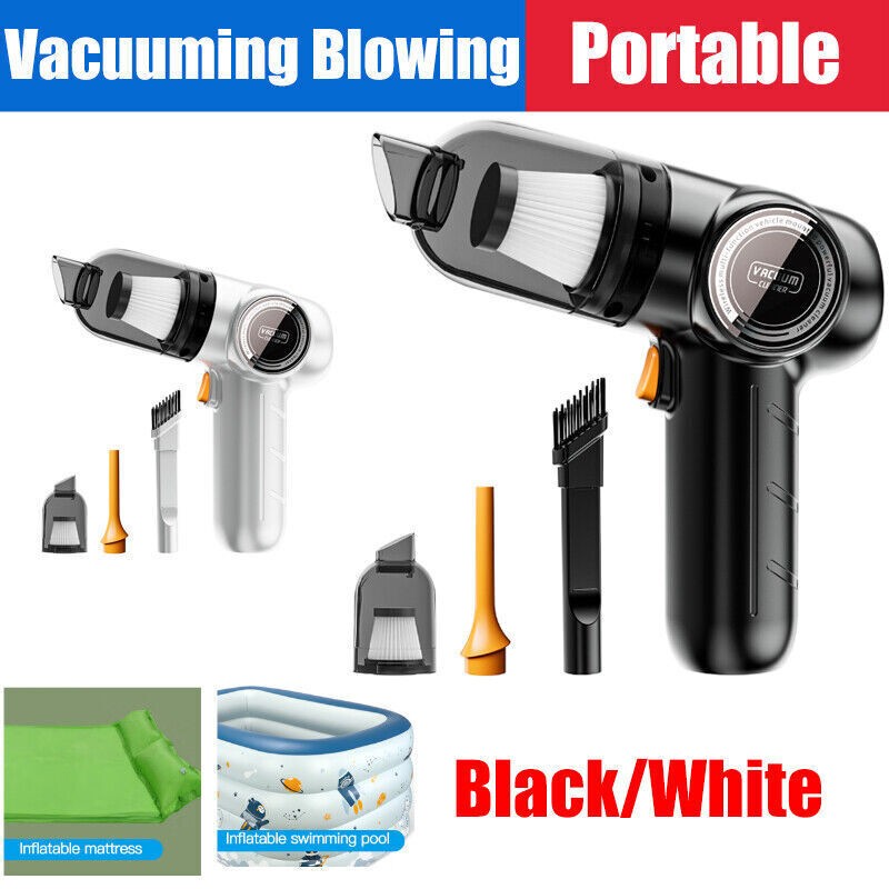 Car Vacuum Cleaner Handheld Cordless Hoover 120W Portable Auto Vacuuming Blowing